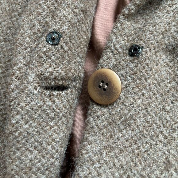 The Fisher Project Notch Collar Alpaca Wool Tweed Blazer Jacket Brown XS - Picture 5 of 13